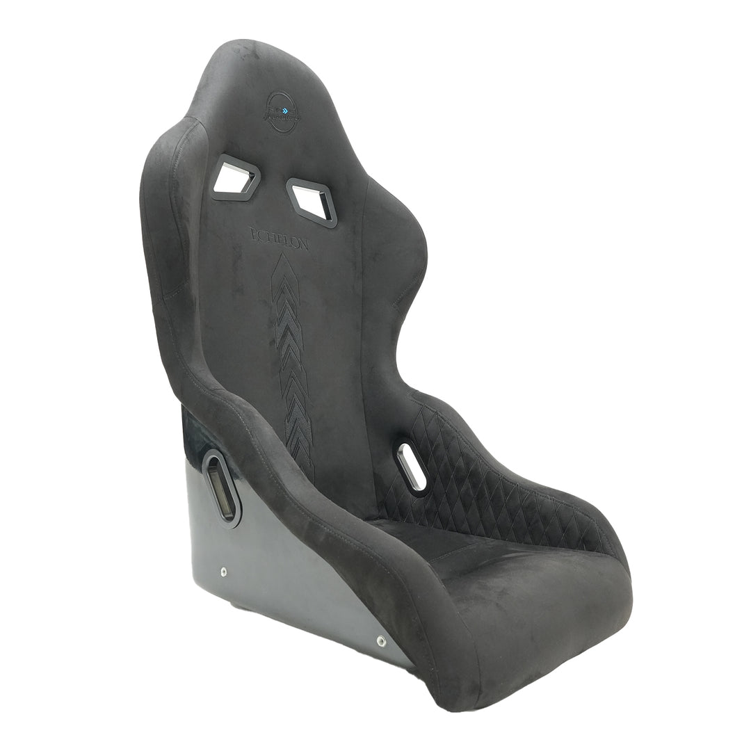 NRG Innovations Echelon Light Weight Large Bucket Seat | Black with Black Stitching JDMCARBOY