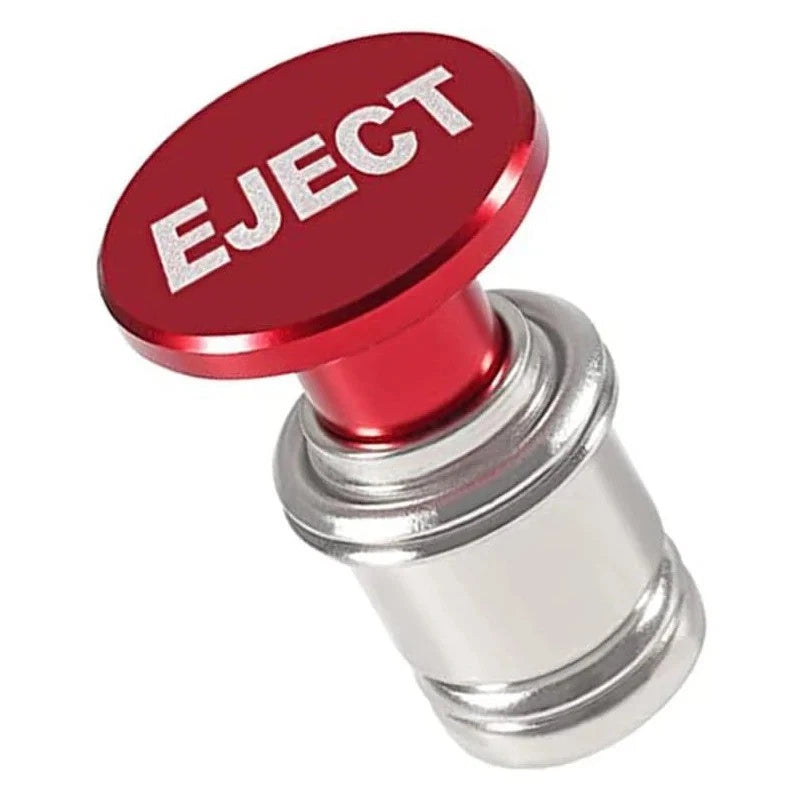 Fire Missile & Eject 12V Cigarette Lighter Push Button – Red Anodized Aluminum