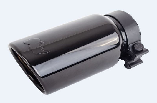 Go Rhino Exhaust Tip - Black Chrome - ID 2 1/4in x L 14in x OD 4in