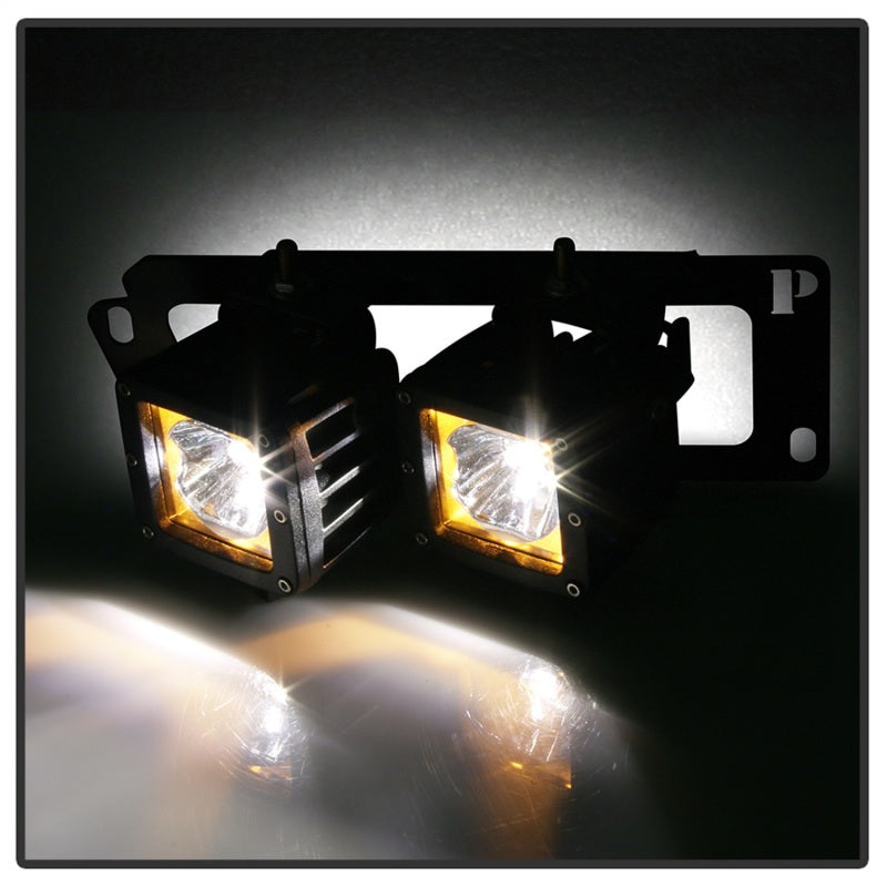 Spyder Dodge Ram 09-12 1500/10-18 2500 3500 Full LED Fog Lights w/ Bracket and Switch- Clear