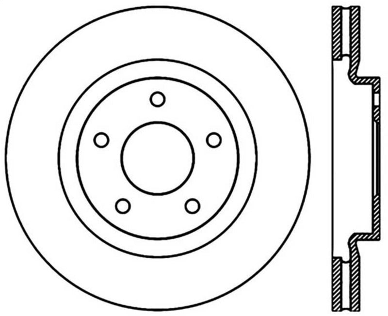 StopTech Sport 07-17 Jeep Compass/Patriot Cryo Slotted Front Left Rotor