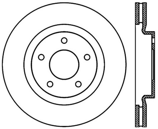 StopTech Sport 07-17 Jeep Compass/Patriot Cryo Slotted Front Left Rotor