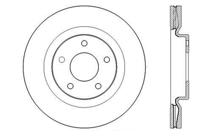 StopTech Sport Cross Drilled Brake Rotor - Front Right