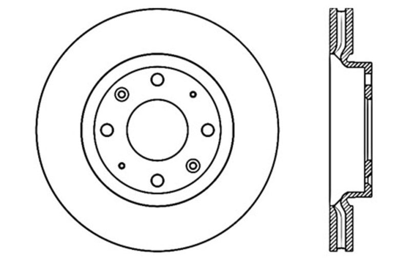 StopTech Sport Drilled & Slotted Rotor - Rear Right