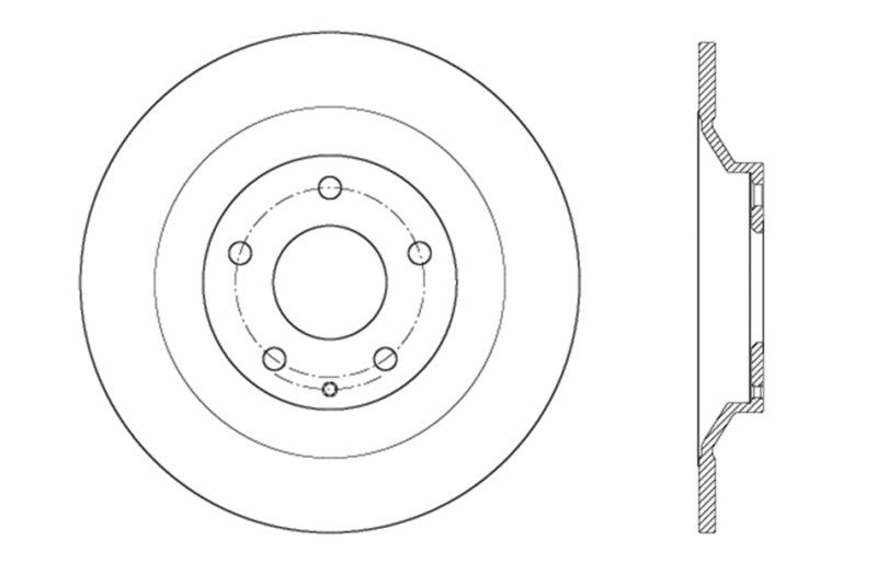 StopTech Sport Cross Drilled Brake Rotor - Rear Right