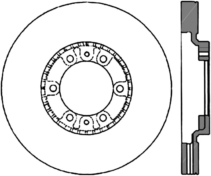 StopTech Sport Slotted and Vented (CRYO) 94-00 Mitsubishi Montero Front Left Rotor