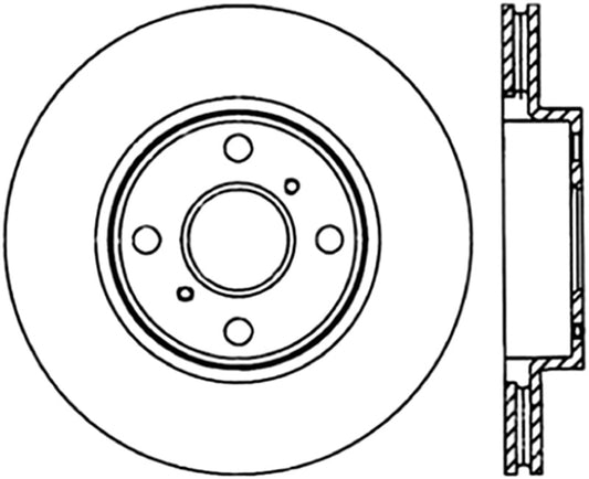 StopTech Sport Slotted (CRYO) 99-05 Toyota MR2 Spyder Front Right Slotted Rotor