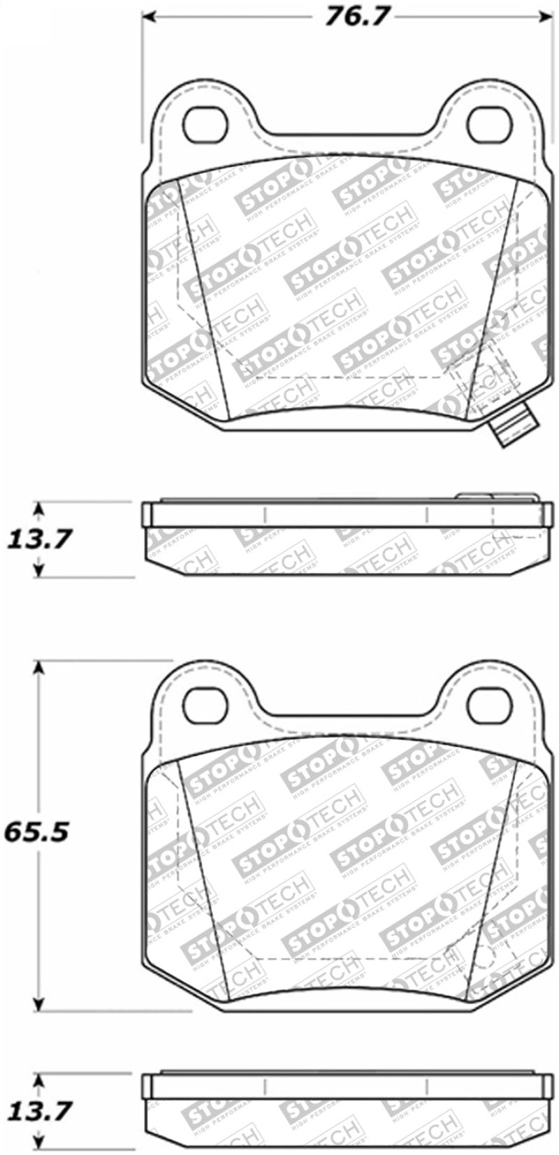 StopTech Street Select Brake Pads - Rear