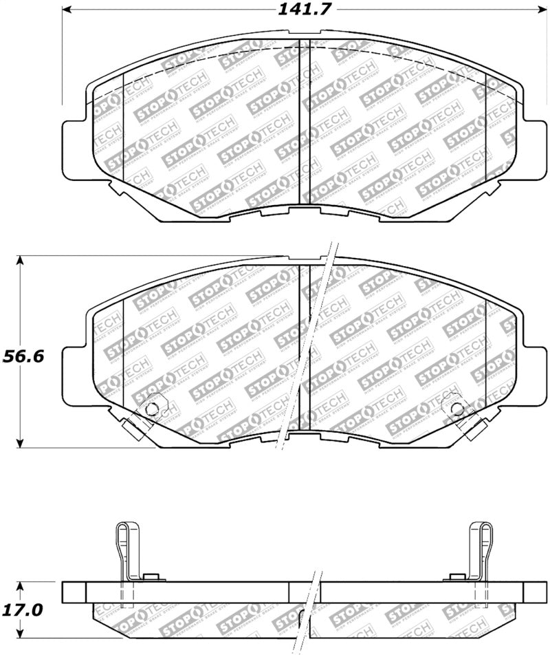 StopTech Street Select Brake Pads - Rear