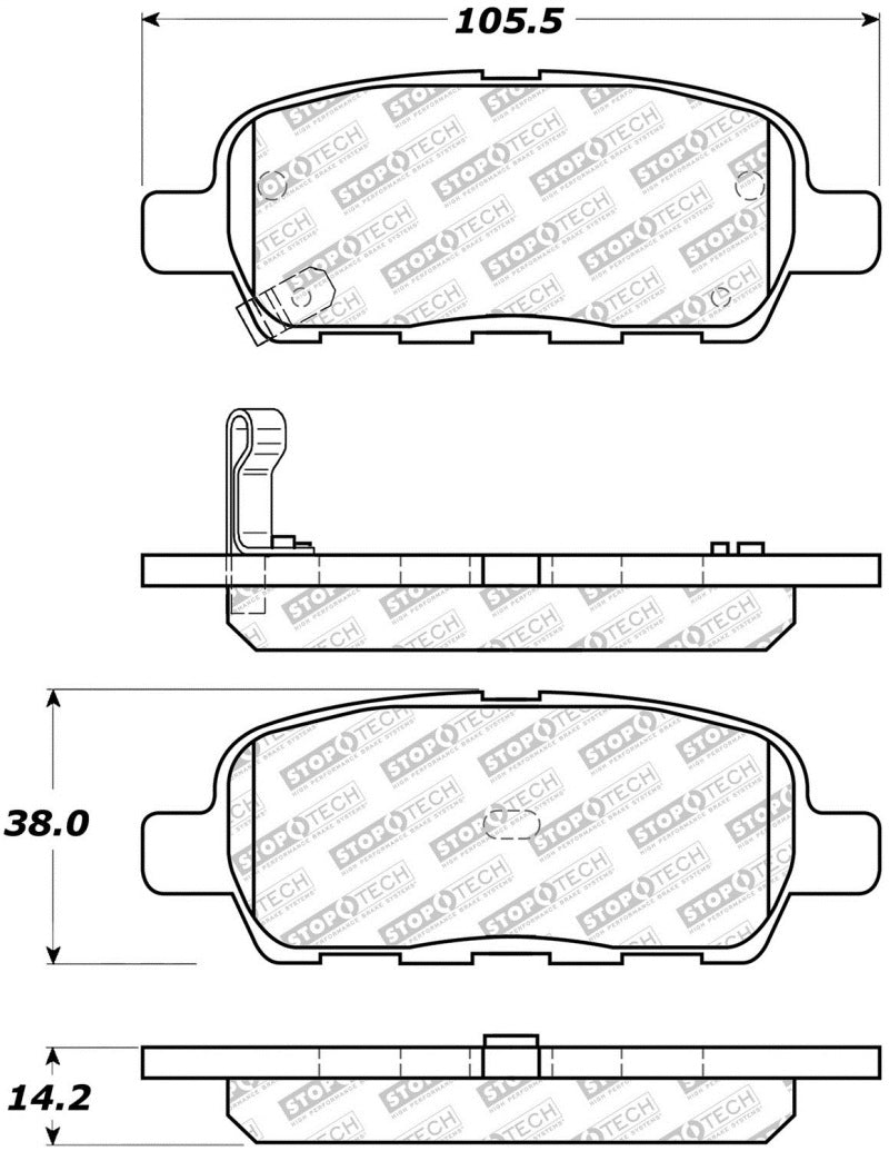 StopTech Street Select Brake Pads - Rear