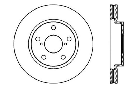 StopTech SportStop 10 Lexus HS 250h / 08-09 Scion xB Slotted & Drilled Left Front Rotor