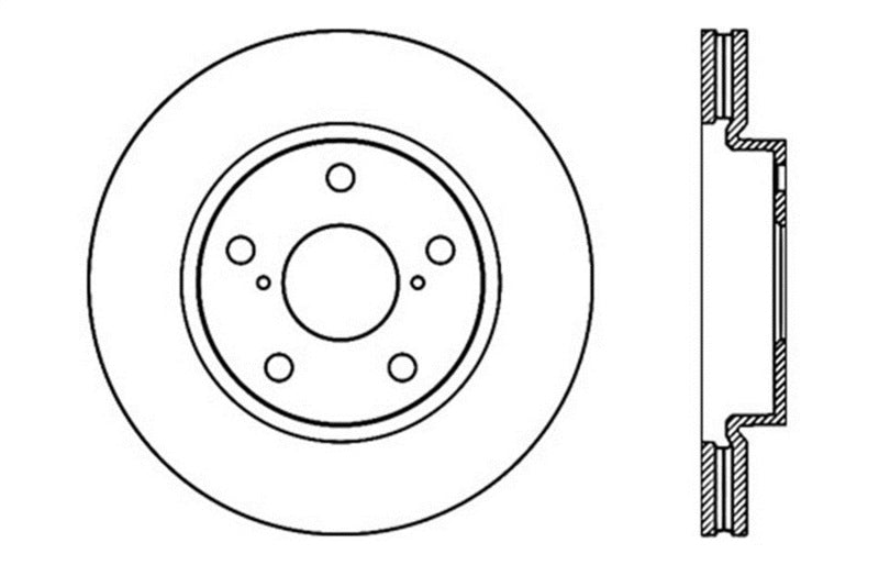 StopTech SportStop 10 Lexus HS 250h / 08-09 Scion xB Slotted & Drilled Right Front Rotor