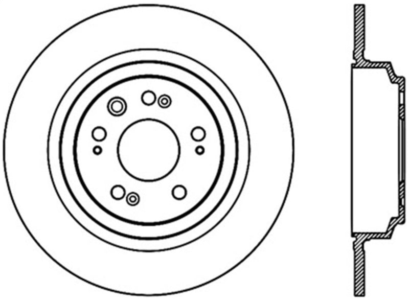 StopTech Sport Cross Drilled Brake Rotor - Rear Left