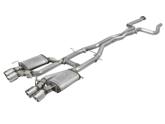 aFe MACHForce XP 3in 304 SS Cat-Back Dual Mode Exhaust w/ Polished Tips 16-17 Cadillac ATS-V V6-3.6L