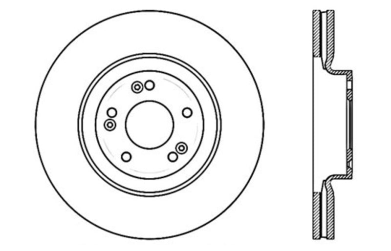 StopTech Sport Cross Drilled Brake Rotor - Front Left