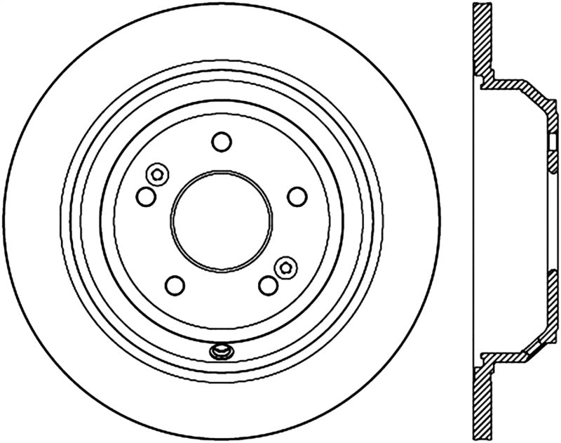 StopTech Sport Slot 10-16 Hyundai Genesis Slotted Rear Left CRYO Rotor