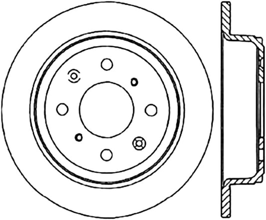 StopTech Power Slot Rear Right Rotor 90-01 Integra (exc. Type R) /all 93-00 Civic w rear disc CRYO