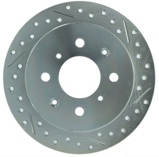 StopTech Select Sport 92-00 Honda Civic Drilled/Slotted Vented 1-Piece Rear Driver Side Brake Rotor