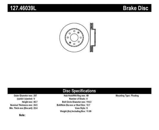 StopTech Slotted & Drilled Sport Brake Rotor