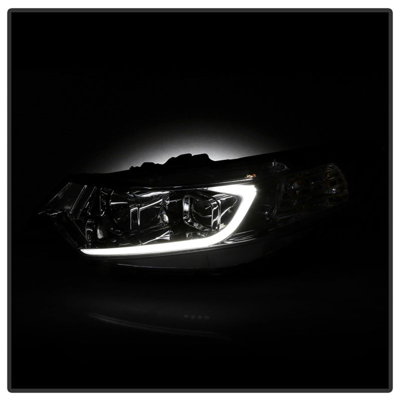 xTune 09-14 Acura Projector Headlights - Light Bar DRL - Chrome (PRO-JH-ATSX09-LB-C)