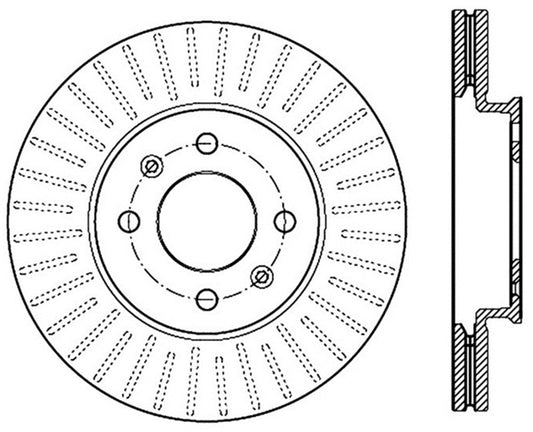 StopTech Sport Cross Drilled Brake Rotor - Rear Right