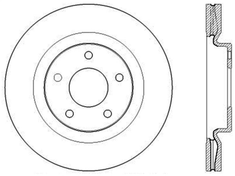 StopTech Sport Drilled & Slotted Rotor - Rear Left