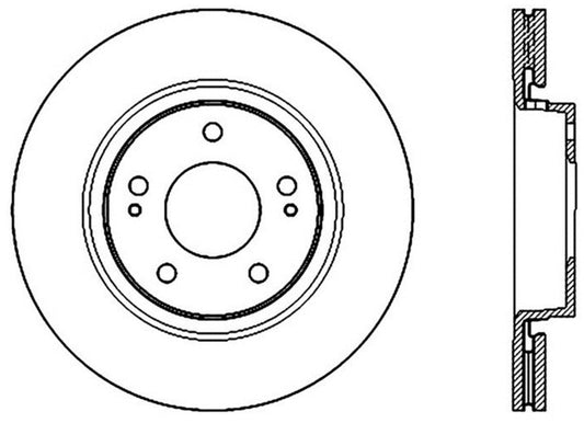 StopTech Sport Cross Drilled Brake Rotor - Front Left