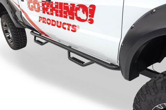 Go Rhino 04-15 Nissan Titan Dominator Classic D2 SideSteps - Cab Length - Black