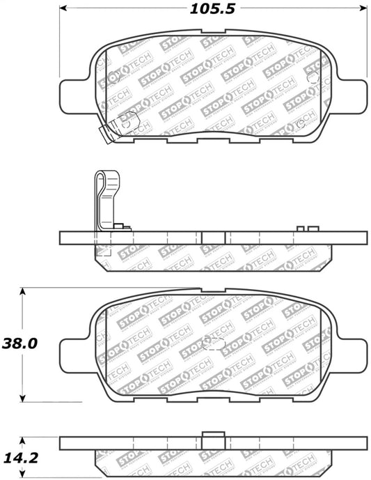 StopTech Street Select 14-17 Infiniti Q50 Rear Brake Pads