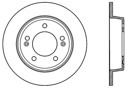 StopTech Sport Slotted 11-17 Hyundai Elantra Rear Right Slotted Rotor