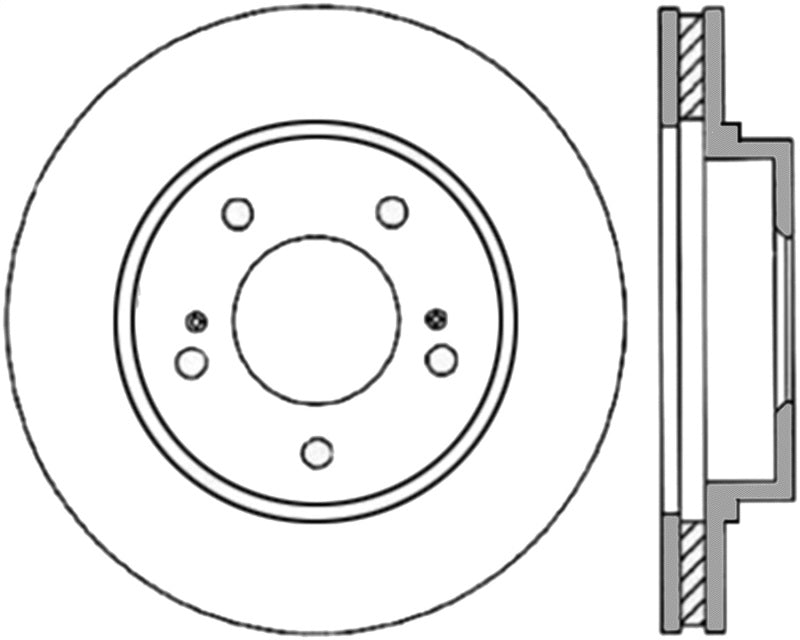 StopTech Sportstop Cryo Drilled & Slotted Rotor - Front Left