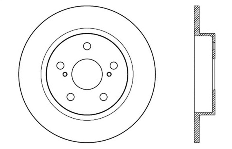 StopTech SportStop 10-13 Scion tC Drilled Right Rear Rotor