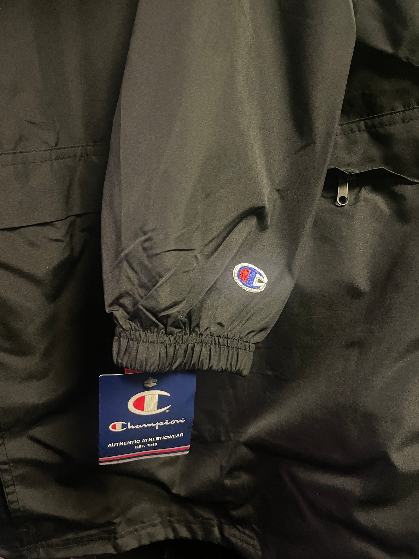 Champion Men's Packable Recycled Windbreaker Jacket, Water-Resistant Hooded Jacket