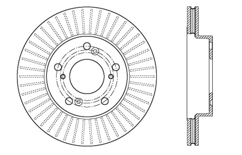 StopTech Sport Drilled & Slotted Rotor - Front Left