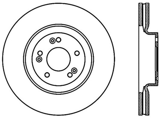 StopTech Sport Drilled & Slotted Rotor - Front Right