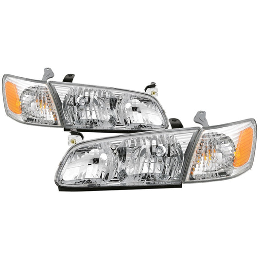 xTune 00-01 Toyota Camry 4pc OEM Style Headlights w/Corner Lights - Chrome (HD-JH-TCAM00-SET-C)