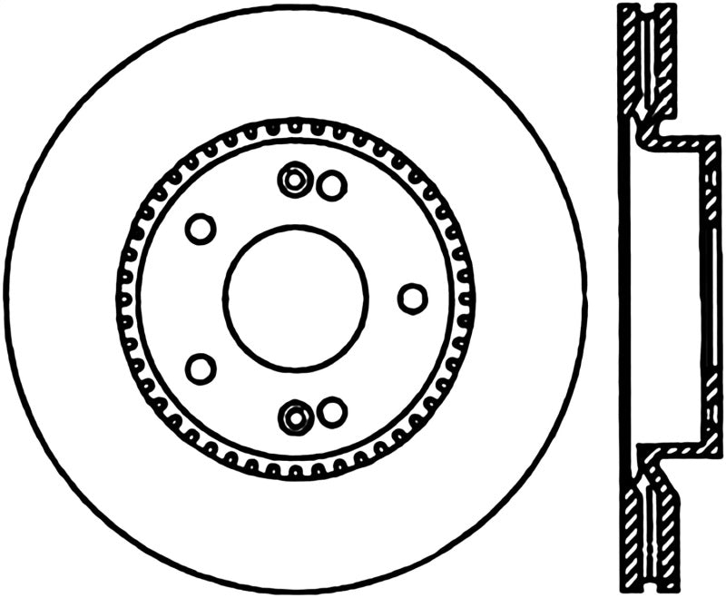 StopTech Sport Slotted (CRYO) 03-08 Hyundai Tiburon Front Left Rotor