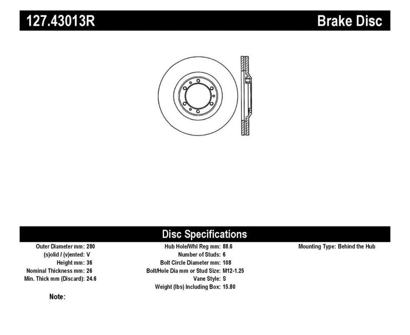 StopTech Slotted & Drilled Sport Brake Rotor