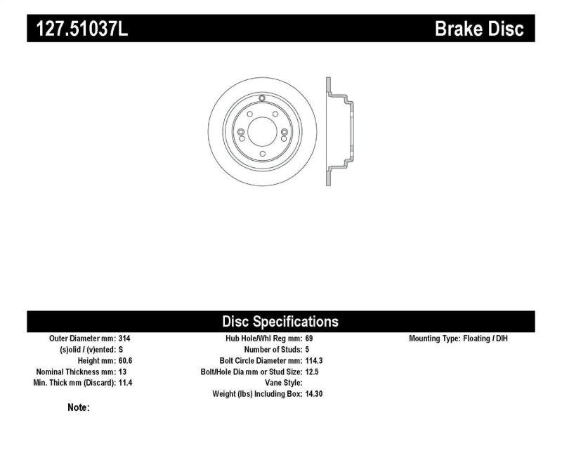 StopTech Slotted & Drilled Sport Brake Rotor