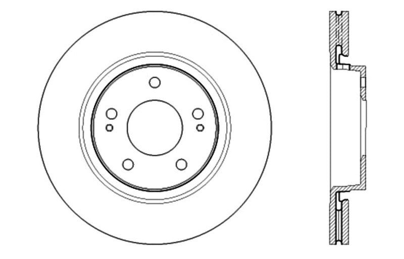 StopTech Sport Cross Drilled Brake Rotor - Rear Right