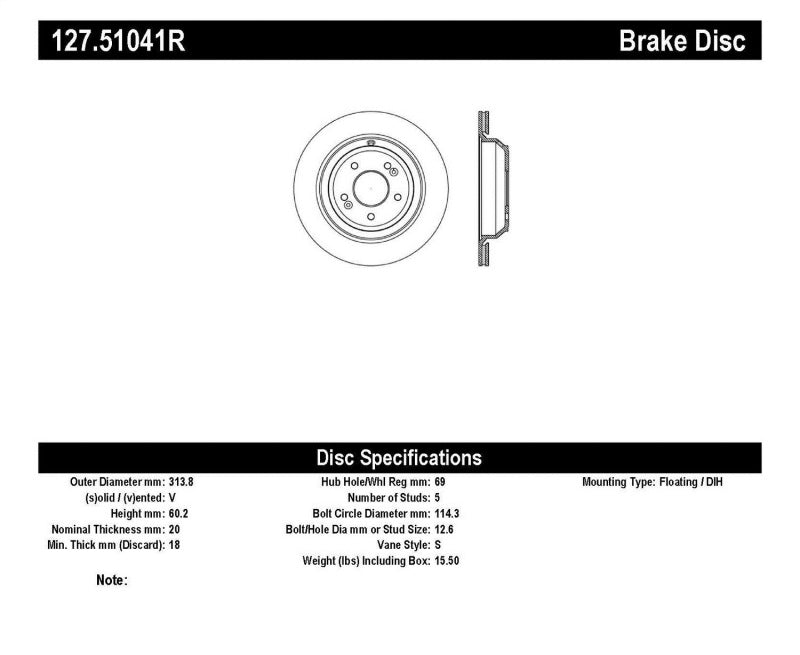 StopTech Slotted & Drilled Sport Brake Rotor