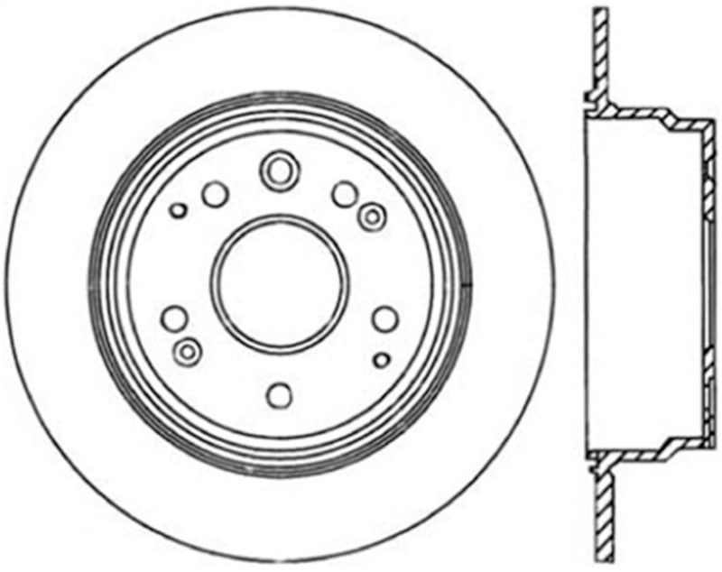 StopTech Sport Slotted (CRYO) 01-03 Acura CL Rear Right Rotor