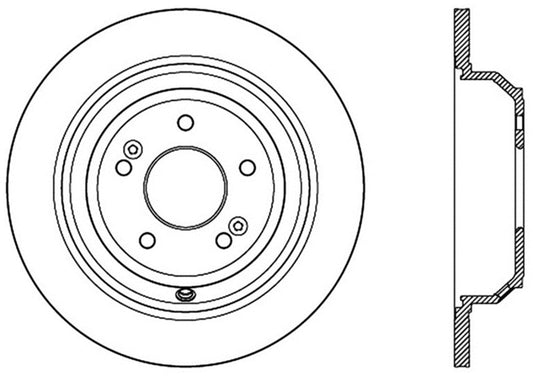 StopTech Sport Cross Drilled Brake Rotor - Rear Right