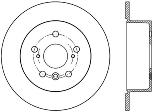 StopTech Sport Slotted Rotor - Rear Left