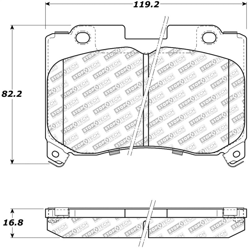 StopTech 93-98 Toyota Supra Street Performance Front Brake Pads