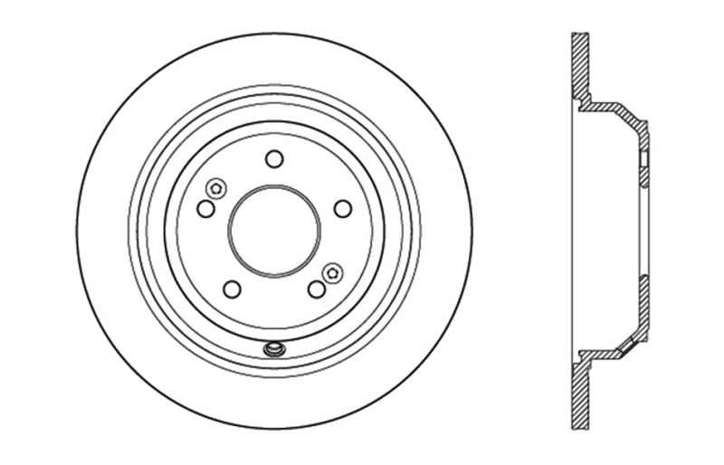 StopTech Slotted & Drilled Sport Brake Rotor 15 Hyundai Genesis Sedan